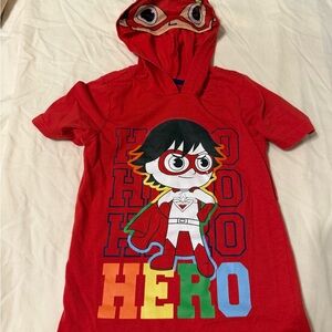 Red Kids' Superhero Hooded Costume Tee